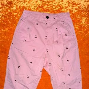 lazy oaf happy sad trousers in pink
